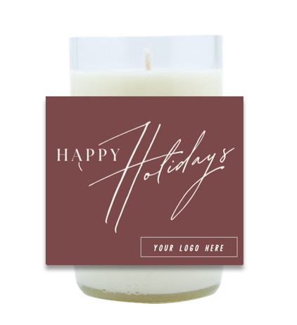 Happy Holidays Hand Poured Soy Candle | Furbish & Fire Candle Co.
