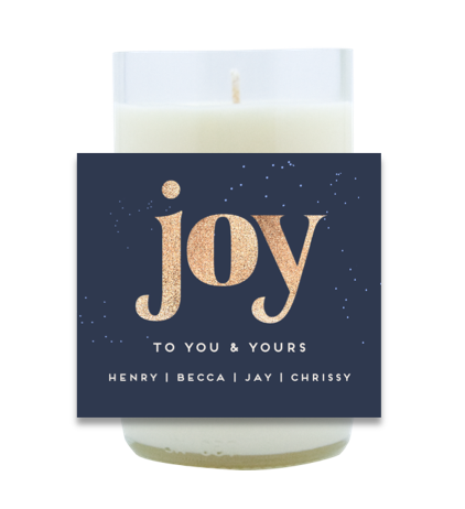 Joy To You and Yours Hand Poured Soy Candle | Furbish & Fire Candle Co.