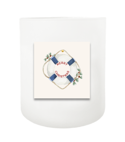 Merry Christmas Life Preserver Hand Poured Soy Candle | Furbish & Fire Candle Co.