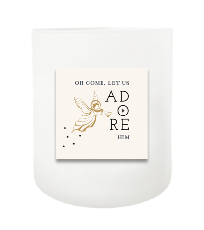 Oh Come Let Us Adore Him Hand Poured Soy Candle | Furbish & Fire Candle Co.