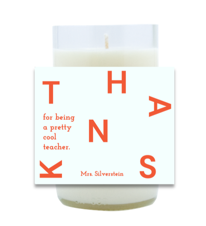 Thanks Hand Poured Soy Candle | Furbish & Fire Candle Co.