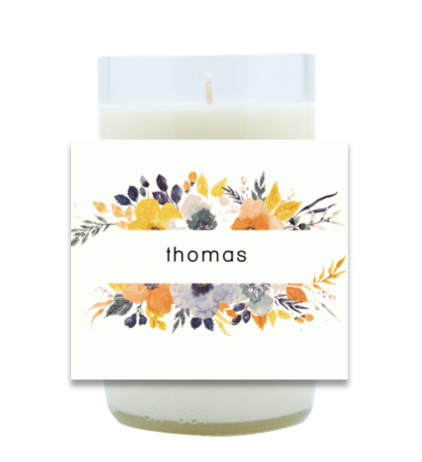 Floral Hand Poured Soy Candle | Furbish & Fire Candle Co.