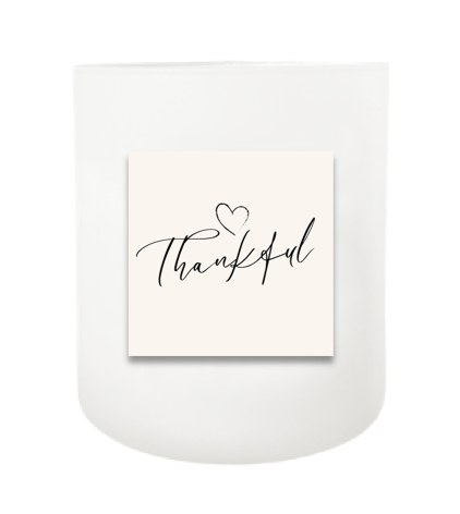 Thankful Script Hand Poured Soy Candle | Furbish & Fire Candle Co.