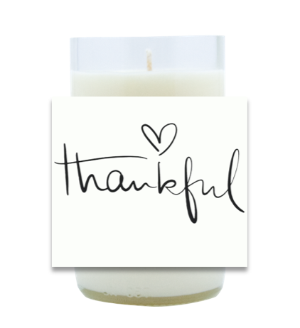 Thankful Script Hand Poured Soy Candle | Furbish & Fire Candle Co.