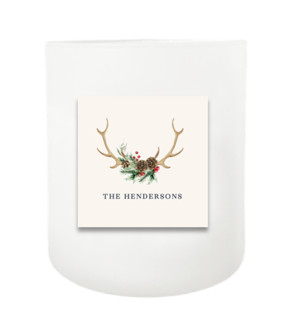 Antlers Hand Poured Soy Candle | Furbish & Fire Candle Co.