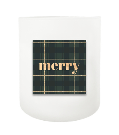 Plaid Merry Hand Poured Soy Candle | Furbish & Fire Candle Co.