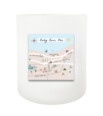 Westside City Maps Hand Poured Soy Candle | Furbish & Fire Candle Co.